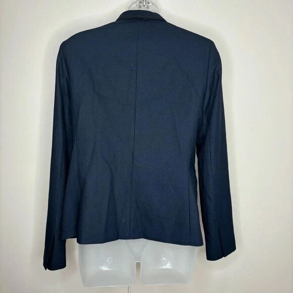 T Tahari Navy Blue Black Blazer Jacket size US 4 Career office wear - Picture 7 of 8